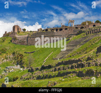 Ruines de Pergame, Bergama, Province d'Izmir, Turquie Banque D'Images