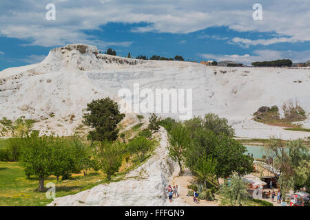 Terrasse en travertin, Pamukkale, Turquie, province de Denizli Banque D'Images