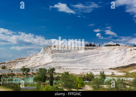 Terrasse en travertin, Pamukkale, Turquie, province de Denizli Banque D'Images