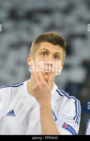 Yevhen Khacheridi lors de match de football entre le FC Dynamo Kiev (UKR) et Florence Fiorentina (ITA). L'UEFA Europa League. Banque D'Images