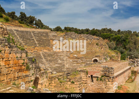 Théâtre, ruines de l'ancien méandre de la Nysa, Aydin Province, Turquie Banque D'Images