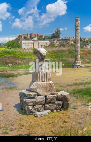 Ruines du temple d'Artémis, Ephèse, Selcuk, Izmir, Turquie Province Banque D'Images