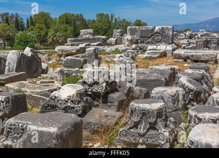 Théâtre, ruines de l'ancienne province d'Aydin, Milet, Turquie Banque D'Images