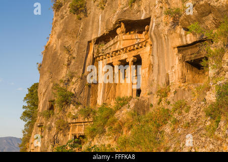 Tombeau d'Amyntas, Fethiye, Province de Mugla, Turquie Banque D'Images