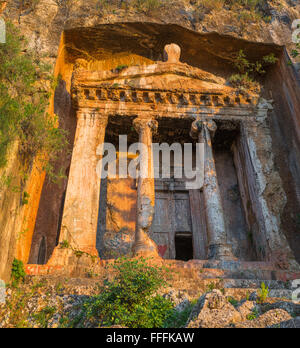 Tombeau d'Amyntas, Fethiye, Province de Mugla, Turquie Banque D'Images