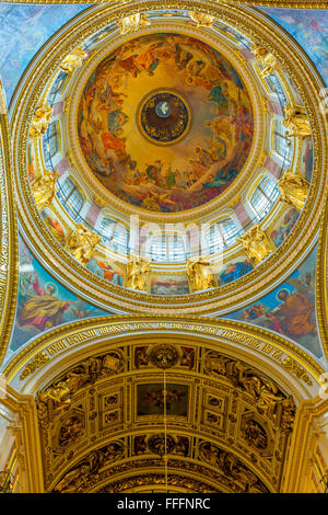 Intérieur de la cathédrale Saint-Isaac, Saint Petersburg, Russie Banque D'Images
