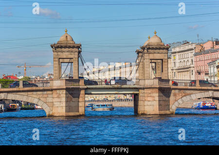 Pont Lomonosov, Saint Petersburg, Russie Banque D'Images