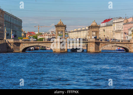 Pont Lomonosov, Saint Petersburg, Russie Banque D'Images