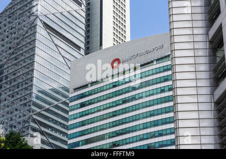 Banque de Singapour dans le centre-ville de la CDB, Raffles Place, Singapour Banque D'Images