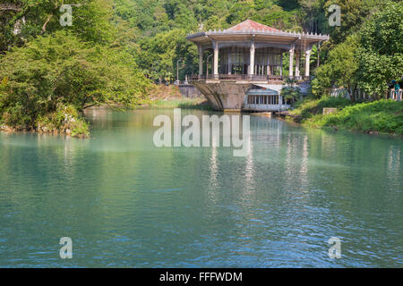 Lac du parc, Nouvelle Athos, Abkhazie, Géorgie Banque D'Images