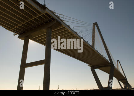 Pont Arthur Ravenel Jr. Charleston en Caroline du Sud USA Banque D'Images