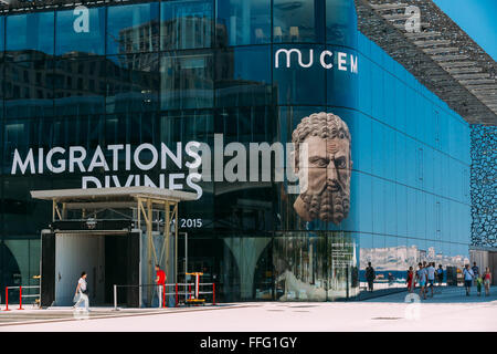 Marseille, France - 30 juin 2015 : MUCEM, Musée des civilisations de l'Europe et de la Méditerranée. Banque D'Images