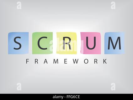 Cadre de développement logiciel Agile SCRUM Illustration de Vecteur