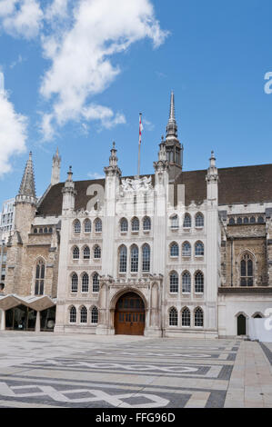 La Guildhall construit entre 1411 et 1440 dans la ville de Londres, Royaume-Uni. Banque D'Images