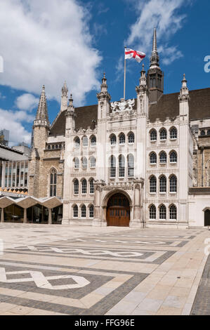 La Guildhall construit entre 1411 et 1440 dans la ville de Londres, Royaume-Uni. Banque D'Images