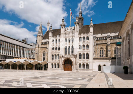 La Guildhall construit entre 1411 et 1440 dans la ville de Londres, Royaume-Uni. Banque D'Images