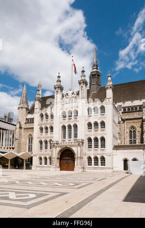 La Guildhall construit entre 1411 et 1440 dans la ville de Londres, Royaume-Uni. Banque D'Images