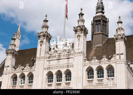 La Guildhall construit entre 1411 et 1440 dans la ville de Londres, Royaume-Uni. Banque D'Images