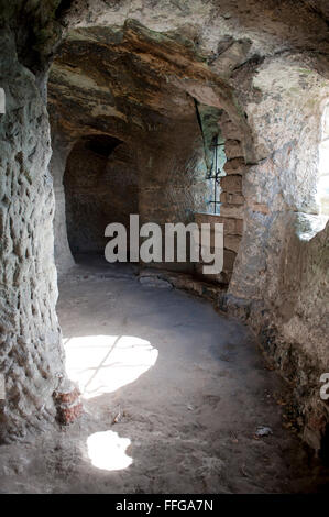 Cave dans l'Hawkstone Park Weston-under-Redcastle Shropshire England UK Europe Banque D'Images