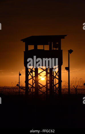 Sunrise camp delta gtmo guantanamo cuba base navale américaine de barbelés Banque D'Images