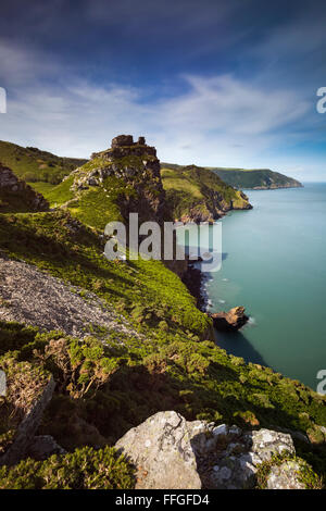 Wringcliff Bay près de la Vallée des roches dans le Parc National d'Exmoor, capturés dans le South West Coast Path sur un matin je Banque D'Images