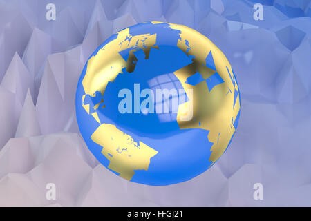 Low poly abstract globe Banque D'Images