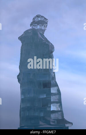 Sculptures de glace dans la rue sont photographiés close up Banque D'Images