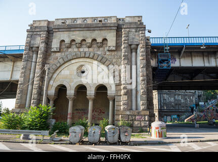 Branko's Pont sur la Save à Belgrade, Serbie Banque D'Images