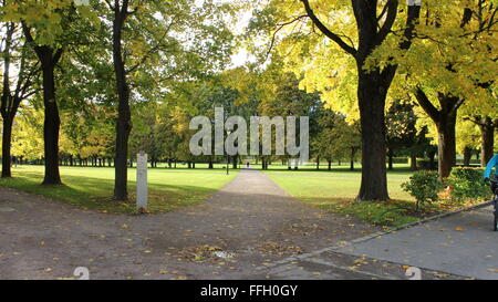 Un jour d'automne dans le parc Vigeland à Oslo, Norvège Banque D'Images