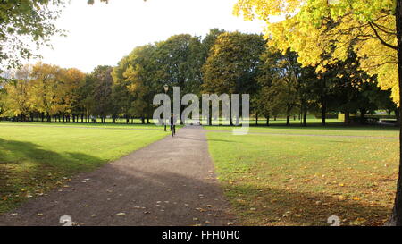 Un jour d'automne dans le parc Vigeland à Oslo, Norvège Banque D'Images