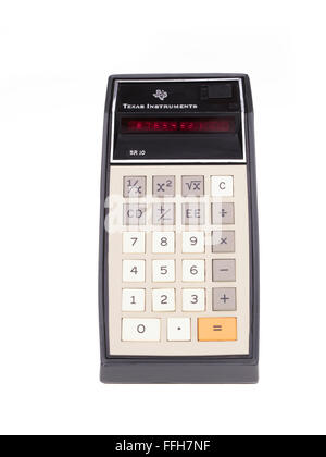 1974 Texas Instruments SR-10 diaporama électronique Calculatrice Règle Banque D'Images