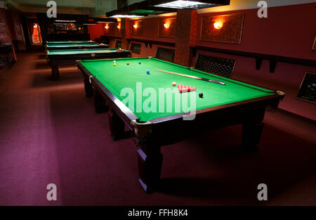 Table de billard, jeu de Banque D'Images