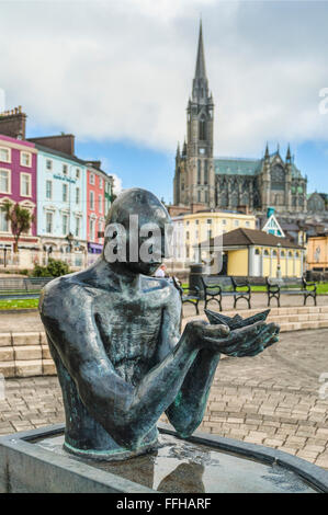 Statue Navigator à la White Star Line de Parade de Cobh, Cork, Irlande Banque D'Images