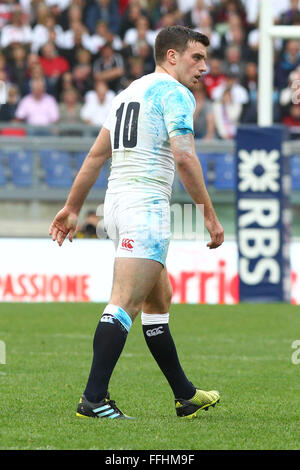 Stadio Olimpico, Rome, Italie. 14Th Feb 2016. RBS Six Nations championnats. L'Italie contre l'Angleterre. George Ford d'Angleterre : l'action de Crédit Plus Sport/Alamy Live News Banque D'Images