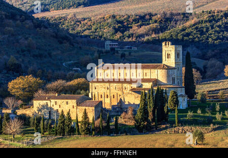 Abbaye de Sant'Antimo (Montalcino, Sienne) Banque D'Images