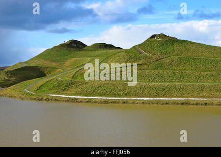 Le Northumberlandia sculpture, près de Cramlington, dans le Northumberland. Banque D'Images