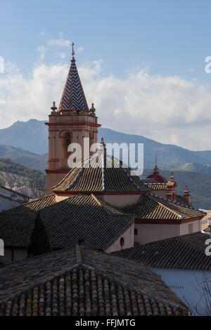 Église paroissiale de Santa Maria de Mesa, Zahara de la Sierra Banque D'Images