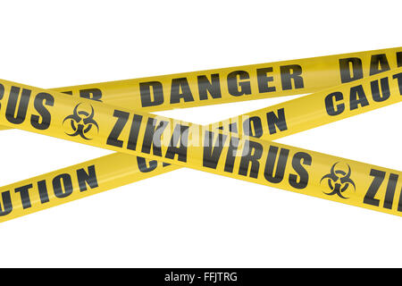 Zika concept virus isolé sur fond blanc Banque D'Images