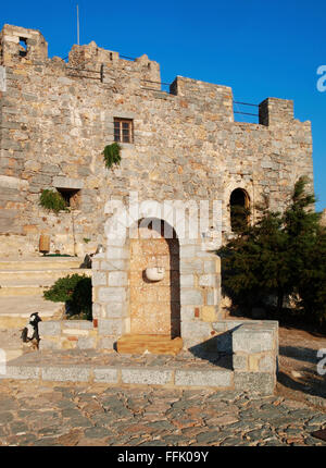 Pandeli (ou Panteli) château, île de Leros, Dodécanèse, Grèce Banque D'Images