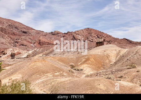 Ville fantôme de Calico Village près de Las Vegas dans le Nevada, États-Unis d'Amérique ; avec l'histoire de l'extraction de l'or 19th siècle jours Banque D'Images