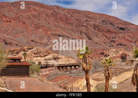 Ville fantôme de Calico Village près de Las Vegas dans le Nevada, États-Unis d'Amérique ; avec l'histoire de l'extraction de l'or 19th siècle jours Banque D'Images