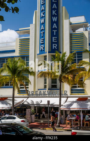 Ocean Drive, à South Beach, Miami Banque D'Images