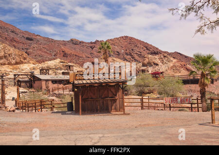 Ville fantôme de Calico Village près de Las Vegas dans le Nevada, États-Unis d'Amérique ; avec l'histoire de l'extraction de l'or 19th siècle jours Banque D'Images