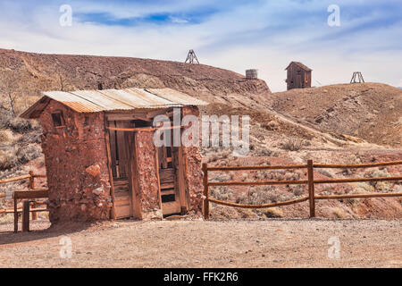 Ville fantôme de Calico Village près de Las Vegas dans le Nevada, États-Unis d'Amérique ; avec l'histoire de l'extraction de l'or 19th siècle jours Banque D'Images