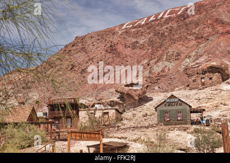 Ville fantôme de Calico Village près de Las Vegas dans le Nevada, États-Unis d'Amérique ; avec l'histoire de l'extraction de l'or 19th siècle jours Banque D'Images