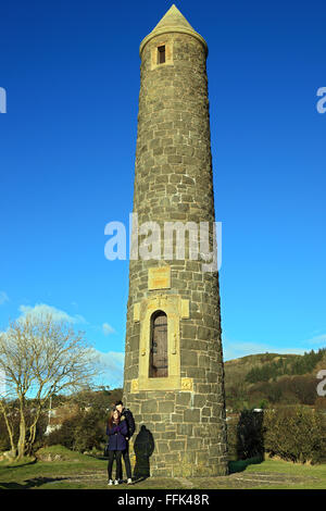 Le Crayon Monument à lag, l'Ayrshire en Écosse. Érigé en 1912, il commémore la bataille de Largs en 1263. Banque D'Images