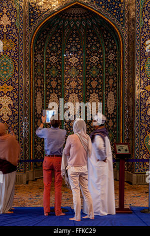 Grande Mosquée Sultan Qaboos, Muscat, Sultanat d'Oman Banque D'Images