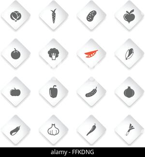 Icônes simplement Légumes Illustration de Vecteur