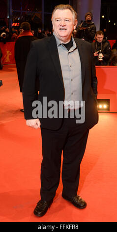 Berlin, Allemagne. Feb 15, 2016. 66e Festival International du Film de Berlin, Allemagne, 15 février 2016. Jeder stirbt Premiere 'fuer sich allein" ("seul dans Berlin') : l'Acteur Brendan Gleeson. Le film est en compétition à la Berlinale. La Berlinale se déroule du 11 février au 21 février 2016. PHOTO : GREGOR FISCHER/dpa/Alamy Live News Banque D'Images