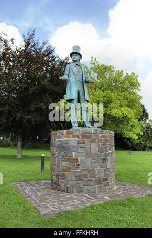 Statue d'Isambard Kingdom Brunel Quay à Pembrokeshire Neyland Banque D'Images